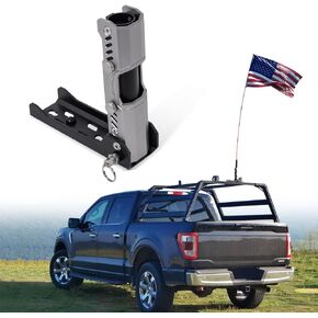 حامل عمود علم عالمي قابل للطي بقطر 1.24 بوصة للشاحنة SUV مع M8/M10 T-Slot سقف رف سلة سرير منصة تعديل 90 درجة in Kuwait