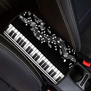 Piano Car Armrest Cover Music Note Cover for Car Center Console Breathable & Antislip Center Console Mat for Women Men Universal fit Most Car Truck Decorative Car Interior Accessories in Saudi Arabia
