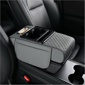 Car Center Console Cover for Jeep Grand Cherokee (WL) 2021 2022 2023 2024 2025, Multifunctional Comfortable Support Car Armrest Cushion, Leather Arm Rest Armrest Cover for Car,A Black in Kuwait