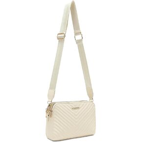 حقائب كروس للنساء بسحاب ثلاثي محفظة صغيرة من جلد البولي يوريثان مع حزام عريض قابل للتعديل in Kuwait