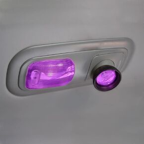 C2W Rectangular Dome Light Lens and Round map Light Lens For 2006+ Peterbilt Purple in Kuwait
