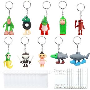 J6&H6 10 مجموعات من سلسلة المفاتيح Brainrot الإيطالية مع الأشكال - Tralalero Tralala، Tung Tung Tung Sahur، مجموعة هدايا الدعم العاطفي مع بطاقات ملهمة للأصدقاء والعائلة in Kuwait