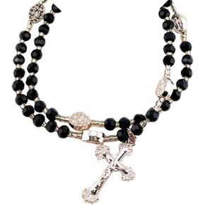 Irish Connemara Marble Stretch Rosary Bracelet – Handcrafted Wrist Rosary with Crucifix & Religious Charms in Kuwait
