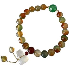 Handmade Feng Shui Chinese Wu Lou/Hu Lu Gourd Calabash Bracelet for Protection Blessing Gift (Multi Peacock) in Saudi Arabia