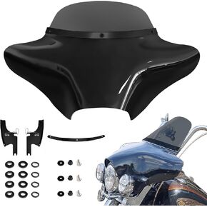 Batwing Fairing with 6" Smoke Windshield for Harley Road King FLHR 1994–2023, FLHRXS Road King Special 2017–2025, Gloss Black Fairing with Black Trim in Kuwait