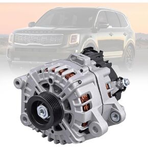 Alternator 13.5 V 180 A FIT Hyundai Palisade 2020-2023 & Kia Telluride 2020-2022 3.8 L – 6-Groove Clutch Pulley CW – Replaces 37300-3L060 373003L060 2722099 in Kuwait
