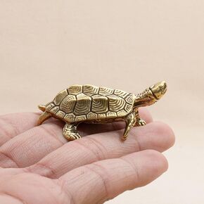 Brass Vintage Turtle Figurine Statue Home Ornaments Animal Figurines Gift, 1PC in Saudi Arabia