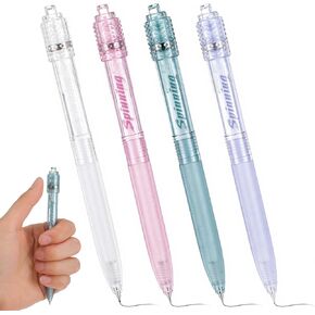 Hecila 4PCS Fidget Pens Retractable Gel Pen Black Ink Gel Pens with Fidget Ball Stress Relief Inkpen Fine Point 0.5mm Quick Dry Fine Point Smooth Writing Ballpoint Pen for Office Supplies in Kuwait