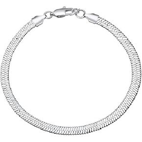Herringbone Chain Bracelet, Gold and Silver Stainless Steel, Classic Snake Design in Saudi Arabia