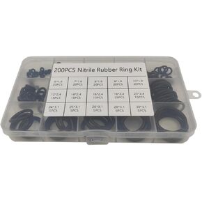 Nitrile Rubber 200Pcs 15 Sizes O Rings NBR Sealing O-Rings Washer Wear-Resistant Waterproof And Oil Resistant Ring Seal in Kuwait