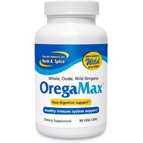 أعشاب وتوابل أمريكا الشمالية أوريجاماكس - 90 كبسولة - مكمل الأوريجانو البري - دعم الجهاز الهضمي والمناعة - زيت الأوريجانو والثوم والبصل - غير معدل وراثيًا - 90 وجبة إجمالية in Kuwait