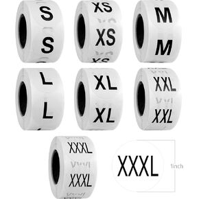 1500 Pcs Size Stickers for Clothing, Round Black Apparel Size Stickers, S, M, L, for Shirt Size, Clothing,T-Shirts, Retail (3, S,M,L) in Kuwait