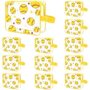 12 قطعة من حقيبة مكياج شفافة سوفت بول مع سحاب ومقبض - منظم حقيبة من البولي فينيل كلوريد، حقيبة سفر مقاومة للماء للنساء - حقائب رياضية جيدة، هدايا الفريق، زينة ومستلزمات أعياد الميلاد in Kuwait