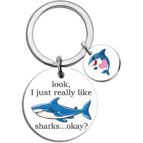 Shark Gifts for Women Men Shark Keychain Accessories Sharks Themed Gifts Ideas Sharks Stuff Things for Teen Girls Cute Birthday Christmas Gift in Kuwait