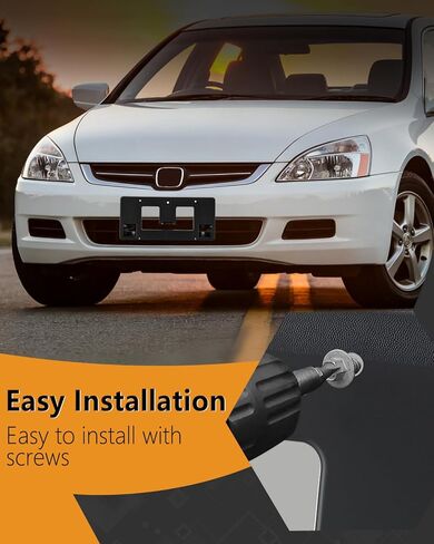 XCLPF دعامة لوحة الترخيص الأمامية متوافقة مع Honda Accord 4dr 2006-2007 إطار لوحة الترخيص الأمامي حامل لوحة الترخيص استبدال OE 71145-SDA-A10 in Kuwait