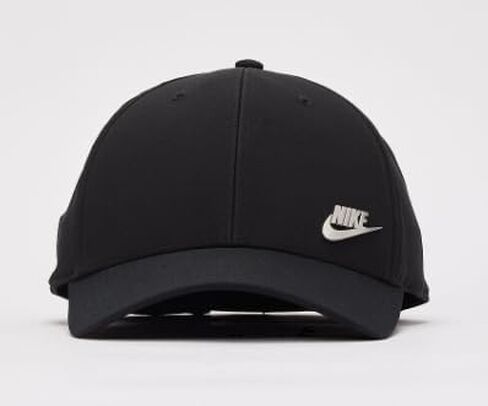 قبعة جوردان نايكي المعدنية بشعار النادي قبعة معدنية Futura SNAPBACK مقاس موحد (أسود × فضي) in Saudi Arabia
