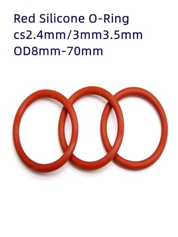 10 قطعة سيليكون أحمر يا الدائري OD8mm-70mmcs (سمك) 2.4 مللي متر/3 مللي متر/3.5 مللي متر عازلة للماء ومقاومة النفط حلقة لإحكام الإغلاق (OD 9 مللي متر (50 قطعة) ، 3.5 مللي متر) in Kuwait