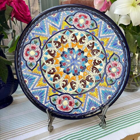 حامل معدني كبير مقاس 10 بوصة بلمسة نهائية من النيكل العتيق | حامل الطبق | حامل العرض | حاملات إطار معدني للصور طبق طبق زخرفي | 25 سم (ارتفاع) × 15 سم (عميق) | حامل الصور | طاولات الزفاف in Kuwait