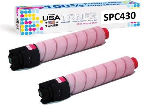 MADE IN USA TONER Compatible Replacement for use in Ricoh Aficio SP C430DN, SP C431DN, SP C431DN-HS, SP C440DN, Savin CLP37DN, CLP42DN, 821108 (Cyan, 2pk) in Saudi Arabia