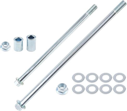 Windance 12mm 270mm Rear Axle and 225mm Front Axle Wheel Axle Nut Bolt Fit for Coleman CT100U Mini Bike 97cc 100cc 2.5 3.0HP Powersports, High Strength Steel Alloy Wheel Axle Shaft Kit in Saudi Arabia