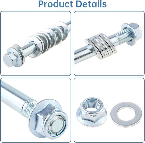 Windance 12mm 270mm Rear Axle and 225mm Front Axle Wheel Axle Nut Bolt Fit for Coleman CT100U Mini Bike 97cc 100cc 2.5 3.0HP Powersports, High Strength Steel Alloy Wheel Axle Shaft Kit in Saudi Arabia