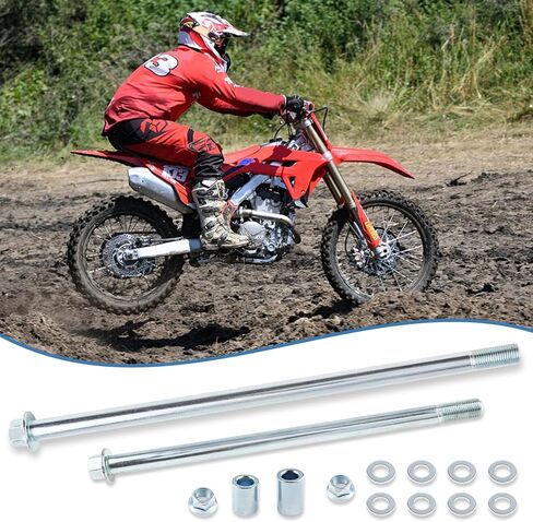 Windance 12mm 270mm Rear Axle and 225mm Front Axle Wheel Axle Nut Bolt Fit for Coleman CT100U Mini Bike 97cc 100cc 2.5 3.0HP Powersports, High Strength Steel Alloy Wheel Axle Shaft Kit in Saudi Arabia