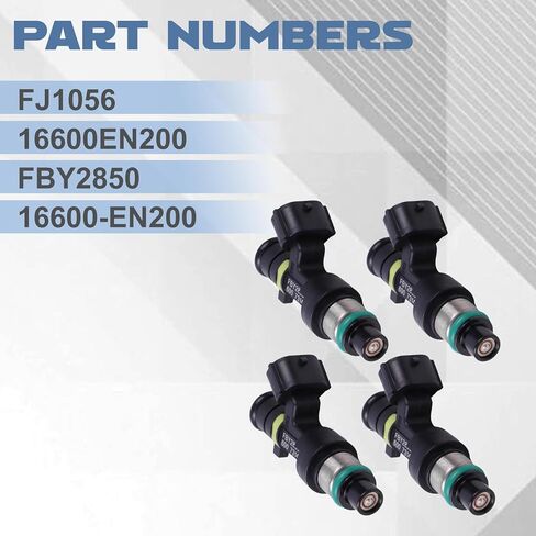 4 قطعة 16600-EN200 حاقن الوقود، يناسب 2007-2012 Sentra 2.0L/Versa 1.8L، لـ 2009-2014 Cube Tiida 1.8L، لـ 2013-2017 NV200 2.0L، استبدال حاقن الوقود FJ1056 FBY2850 in Saudi Arabia