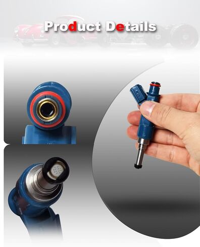 4-Count Fuel Injector Compatible with Prius 2010-2015, Tundra 2012-2013, Sequoia 2012-2013, Lexus CT200H - L4 1.8L & V8 5.7L Replacement for 84212373 FJ1055 23209-39195 23250-37020 23209-37020 in Kuwait