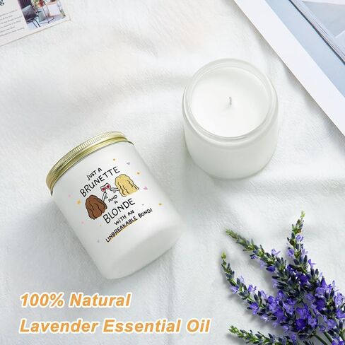 هدايا عيد ميلاد للنساء من لاكريما - أفضل هدية لعيد ميلاد الصداقة للنساء Bestie BFF، هدية شمعة اللافندر in Kuwait