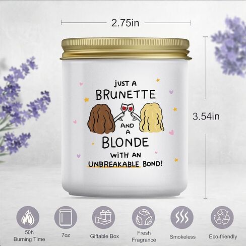هدايا عيد ميلاد للنساء من لاكريما - أفضل هدية لعيد ميلاد الصداقة للنساء Bestie BFF، هدية شمعة اللافندر in Kuwait