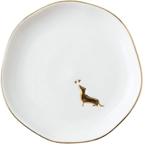 InnoBeta Dachshund Gifs for women, Ceramic Jewelry Tray Decorative Trinket Dish for Rings Earrings Necklaces Bracelet Watch Keys, Gifts for Birthday, Mother's Day, Christmas - 4.75" in Saudi Arabia