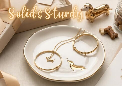 InnoBeta Dachshund Gifs for women, Ceramic Jewelry Tray Decorative Trinket Dish for Rings Earrings Necklaces Bracelet Watch Keys, Gifts for Birthday, Mother's Day, Christmas - 4.75" in Saudi Arabia