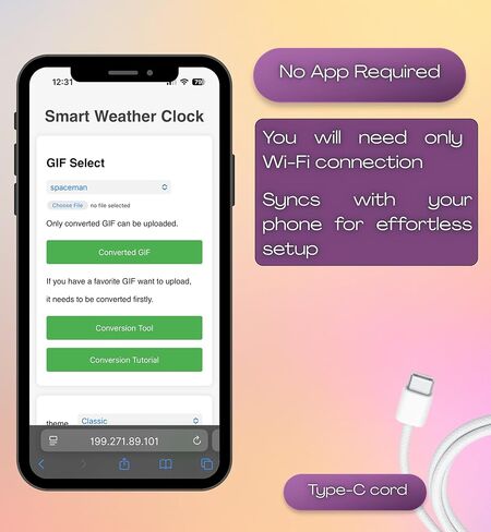 Nixie Tube Clock | Smart App Control Digital Clock, Customizable Display Settings, Retro Futuristic Cyberpunk Design Desk Timepiece, Unique Unusual Present for Home or Office, Flask Table Clock in Saudi Arabia