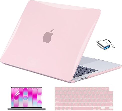 EooCoo for MacBook Neo Case 13 inch 2026 Model A3404 with A18 Pro Chip, Scratch Resistant Protective Hard Shell Case & Keyboard Cover & Screen Film & Type C, Crystal Clear in Saudi Arabia