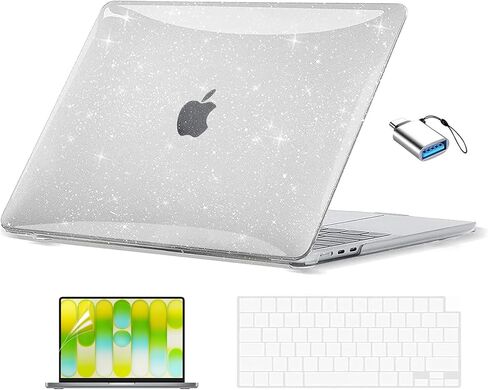 EooCoo for MacBook Neo Case 13 inch 2026 Model A3404 with A18 Pro Chip, Scratch Resistant Protective Hard Shell Case & Keyboard Cover & Screen Film & Type C, Crystal Clear in Saudi Arabia