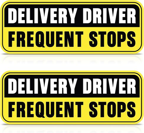 | (قطعتان) ملصق سائق التوصيل - مقاس 9 بوصة - لافتة سائق توصيل قوية ومتينة ومقاومة للعوامل الجوية. لافتة سائق توصيل مثالية للسيارة in Kuwait