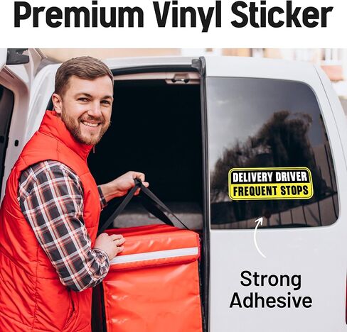 | (قطعتان) ملصق سائق التوصيل - مقاس 9 بوصة - لافتة سائق توصيل قوية ومتينة ومقاومة للعوامل الجوية. لافتة سائق توصيل مثالية للسيارة in Kuwait