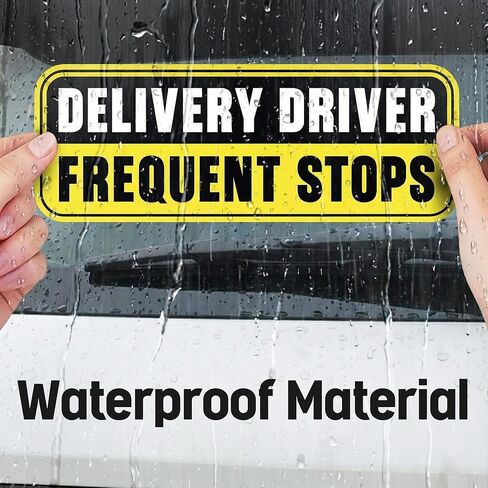 | (قطعتان) ملصق سائق التوصيل - مقاس 9 بوصة - لافتة سائق توصيل قوية ومتينة ومقاومة للعوامل الجوية. لافتة سائق توصيل مثالية للسيارة in Kuwait