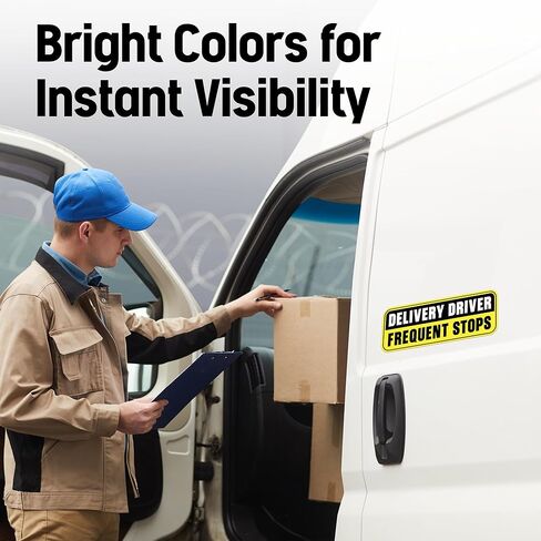 | (قطعتان) ملصق سائق التوصيل - مقاس 9 بوصة - لافتة سائق توصيل قوية ومتينة ومقاومة للعوامل الجوية. لافتة سائق توصيل مثالية للسيارة in Kuwait