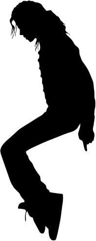 Bargain Max Decals Jackson Dancer Silhouette Decal Notebook Car Laptop 5.5" (Black) in Saudi Arabia