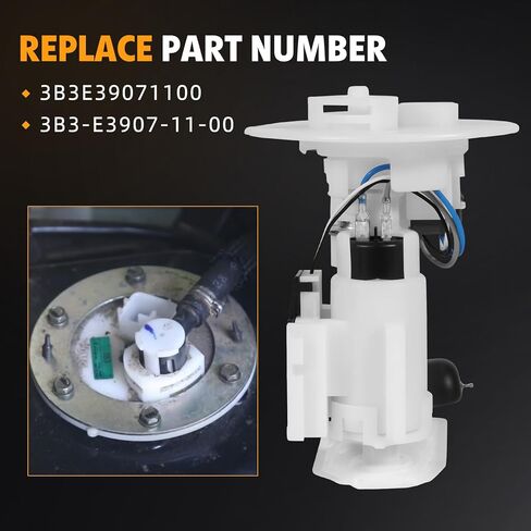 Electric Fuel Pump Assembly Compatible with Yamaha C3 2007-2011, Zuma 50 2012-2013, Zuma 50F 2014-2019, Zuma 50FX 2014-2018 - Replace 3B3E39071100, 3B3-E3907-11-00, One Year Quality Assurance in Kuwait