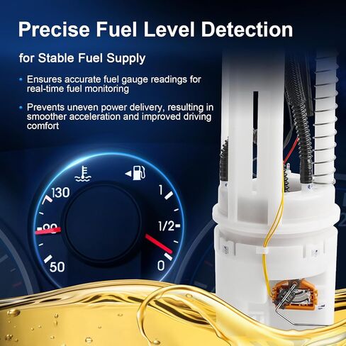 Electric Fuel Pump Module Assembly Compatible with 2005 2006 2007 Jeep Liberty 3.7L V6 2.4L L4 Petrol Sport Utility with Sending Unit, Replace E7199M E7207 FG0929 P76100M in Saudi Arabia