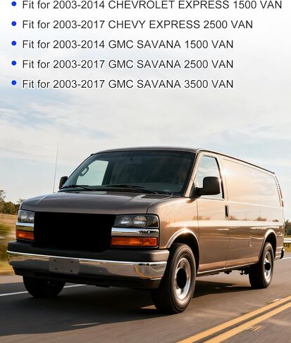 مرآة الرؤية الخلفية جانب السائق مناسبة لسيارة Chevy Express 1500 Van 2003-2014 2500 2003-2017، مناسبة لـ GMC Savana 1500 Van 2003-2014 2500/3500 2003-2017، زجاج محدب للرؤية الخلفية للجانب الأيسر الأمامي in Saudi Arabia