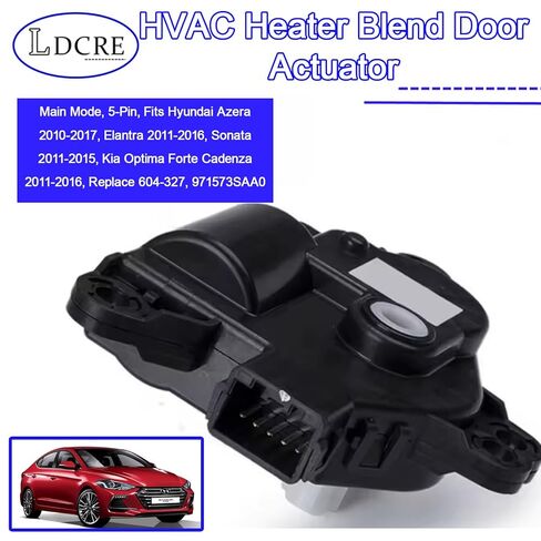 HVAC Heater Blend Door Actuator, Main Mode, 5-Pin, Fits Hyundai Azera 2010-2017, Elantra 2011-2016, Sonata 2011-2015, Kia Optima Forte Cadenza 2011-2016, Replace 604-327, 971573SAA0 in Saudi Arabia