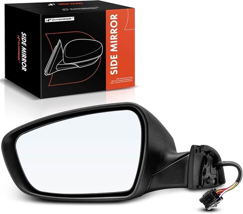 A-Premium Driver Side Power Door Mirror - Compatible with Kia Forte 2014 2015 2016 - Heated Manual Folding Black Outside Rear View Mirror w/Turn Signal - Replace# 87610A7210 in Saudi Arabia