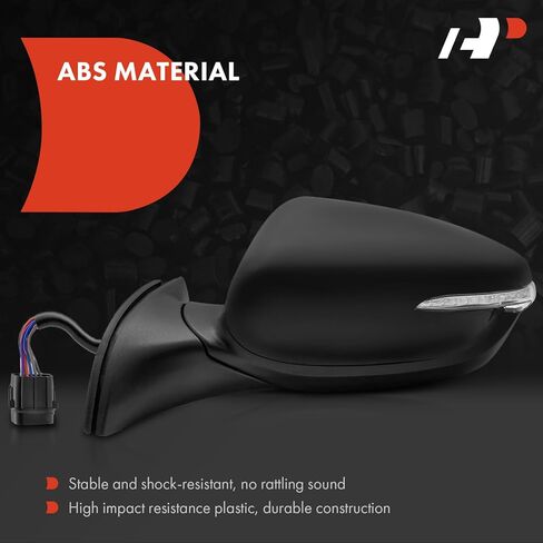 A-Premium Driver Side Power Door Mirror - Compatible with Kia Forte 2014 2015 2016 - Heated Manual Folding Black Outside Rear View Mirror w/Turn Signal - Replace# 87610A7210 in Saudi Arabia