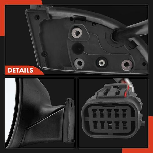 A-Premium Driver Side Power Door Mirror - Compatible with Kia Forte 2014 2015 2016 - Heated Manual Folding Black Outside Rear View Mirror w/Turn Signal - Replace# 87610A7210 in Saudi Arabia