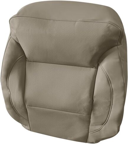 Driver & Passenger Side Top Lean Back Replacement Leather Seat Cover Tan Compatible with Chevy Silverado 1500 2500HD 3500HD Tahoe Suburban GMC Sierra Yukon 2015-2019 in Saudi Arabia