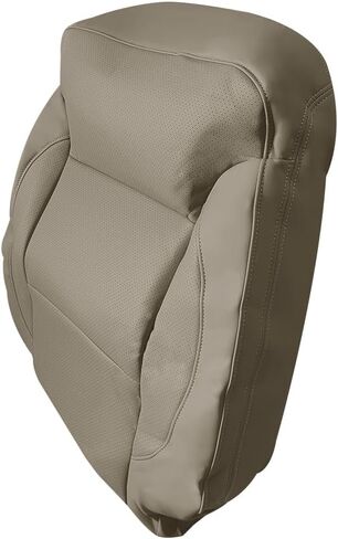 Driver & Passenger Side Top Lean Back Replacement Leather Seat Cover Tan Compatible with Chevy Silverado 1500 2500HD 3500HD Tahoe Suburban GMC Sierra Yukon 2015-2019 in Saudi Arabia