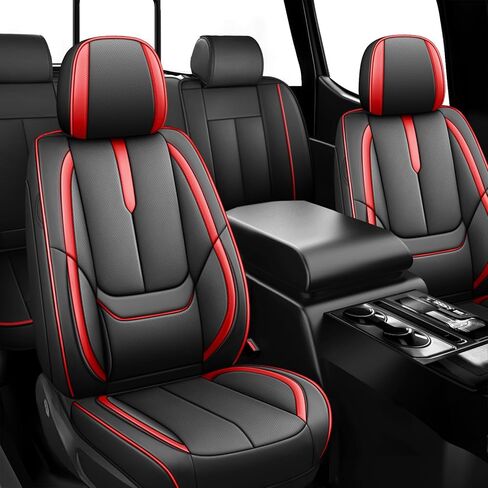 ILMO Nappa Leather Seat Covers Fit for Jeep Wrangler 2000-2026– Waterproof Wear Resistant Car Seat Cover– Full Coverage Seatcover(Black&Blue, Full Set) in Kuwait